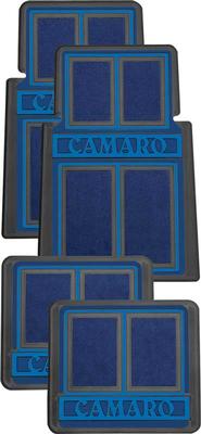 1967-92 Camaro; Floor Mats; Front and Rear; Blue; 4 Piece Set