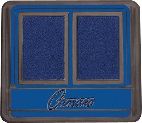 1967-69 Camaro; Floor Mats; Script Lettering; Front and Rear; Blue; 4 Piece Set