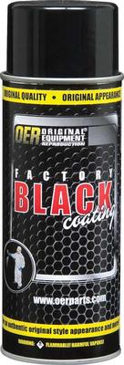 OER Factory Black Paint; Low Gloss Black; 16 Oz Aerosol Can (Net Wt. 12 Oz.)