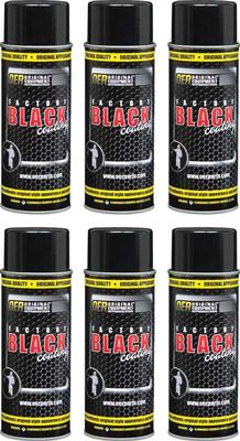 OER® Factory Black Low Gloss Black Paint Case of 6 - 16 Oz Aerosol Can