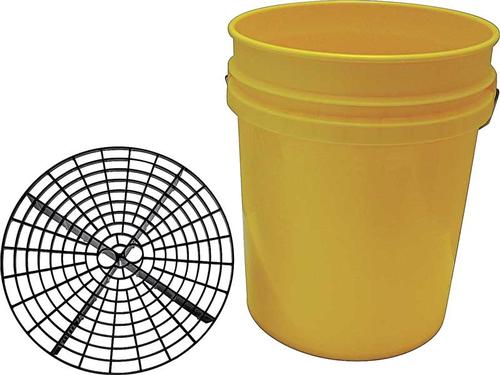 OER® Authorized Grit Guard 5 Gallon Yellow Bucket With Grit Guard