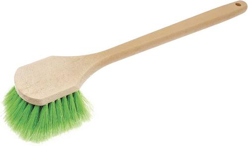 Wash Brush Soft Bristles Straight Head 18 Handle Green