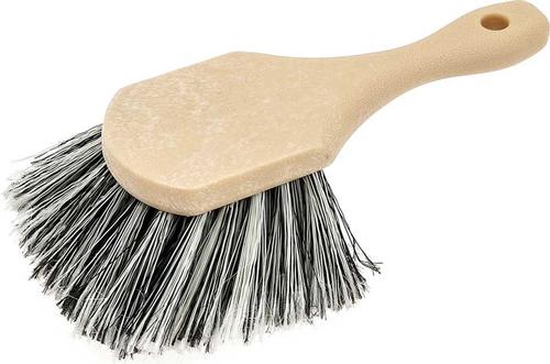 Wash Brush Gentle Bristles 8 Handle Grey/White