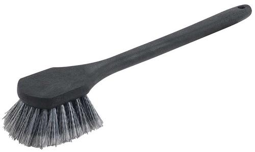 Wash Brush Gentle Bristles Straight Head 18 Handle Grey/White