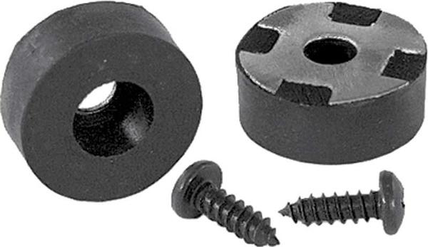 1961-79 GM; Bucket Seat Back Rubber Stopper Set; Round; w/Mounting Screws; Pair
