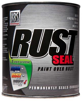 KBS RustSeal; Rust Preventive Corrosion Barrier Coating; Gloss Black; Quart