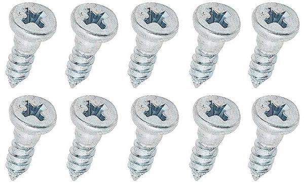 Molding Clip Stud Screw Set; #4 x 3/8 with 1/8 Shoulder; Zinc Plated; Package of 10