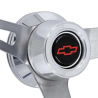 1957-72 GT Retro Foam Steering Wheel Kit Polished Horn with High Rise Red Bow Tie Horn Button