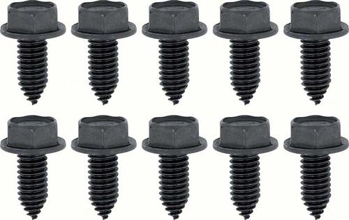 Bolt, 5/16-18 x 3/4 Pointed Tip With Hex Washer Head, Black Phosphate, 10 Piece Set