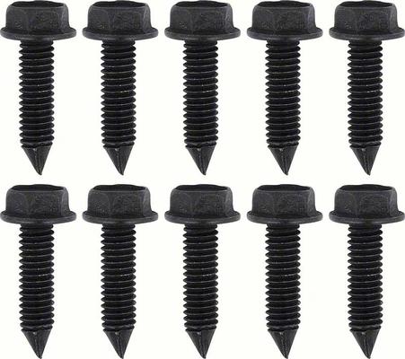 BOLT, 5/16-18 X 1-1/4 Pointed Tip With Hex Washer Head, Black Phosphate, 10 Piece Set