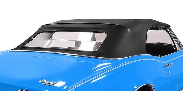 1967-69 Camaro/Firebird; Convertible Top Set; With Hinged 2-Piece Folding Glass Window; Vinyl; Black