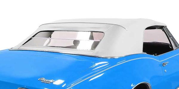1967-69 Camaro/Firebird; Convertible Top Set; With Hinged 2-Piece Folding Glass Window; Vinyl; White