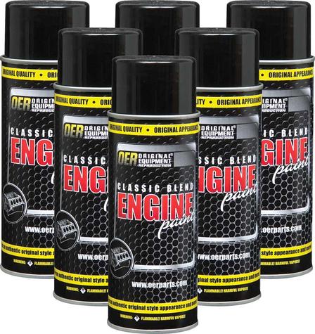 1955-77 Chevrolet Orange/Red OER® Classic Blend Engine Paint Case Of 6 16 Oz Cans