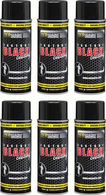OER® Factory Black Semi Gloss Black Paint Case of 6 - 16 Oz Aerosol Cans