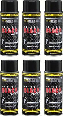 OER® Factory Black High Gloss Black Engine Paint Case of 6 - 16 Oz Aerosol Cans