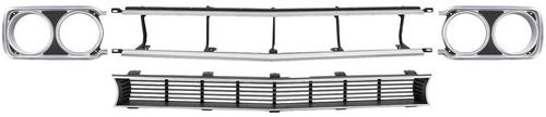 1968 Plymouth; Sport Satellite/GTX; Grill Set; With Headlamp Bezels