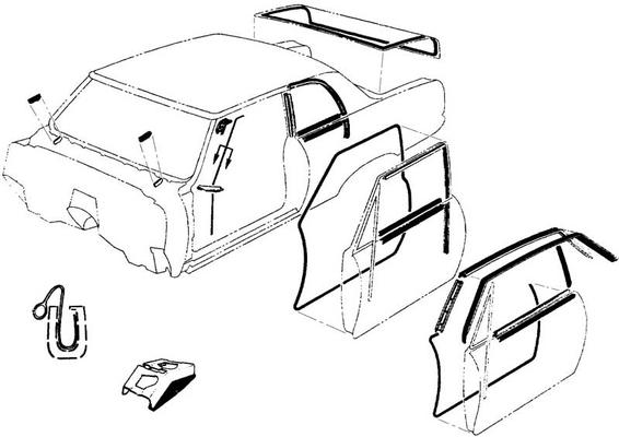1966-67 Chevy II / Nova 2 Door Sport Coupe Weatherstrip Kit