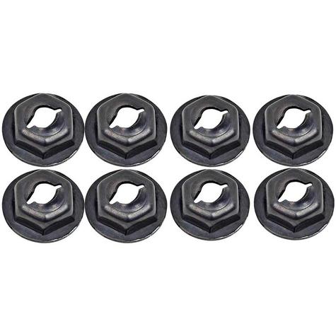 Speed Nut for 1/8 Stud - Self Threading - 8 Piece Set - with Rubber Pad