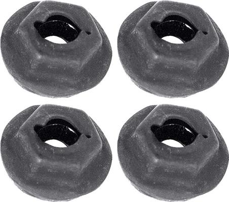 Speed Nut for 3/16 Stud - Self Threading - with Rubber Pad; 4 Piece Set