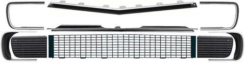 1967-68 Camaro RS; Stage 3 Grill Kit; Grill, Moldings, Bezels, & Door Covers; Black