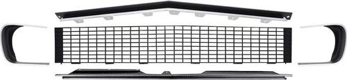 1967-68 Camaro RS; Stage 2 Grill Kit; Grill, Grill Moldings, Headlamp Bezels; Black