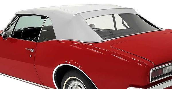 1967-69 Camaro/Firebird; Convertible Top Kit; OE-Style Plastic Window; White Top; White Well Liner