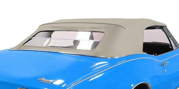 1967-69 Camaro/Firebird; Convertible Top Kit; Folding Glass Rear Window; Beige Top; Black Well Liner