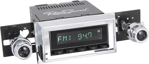 1958 Impala, Biscayne, Bel Air, 1958-60 Corvette; Hermosa Radio - Black Radio & Buttons w/Chrome Bezel & Knobs