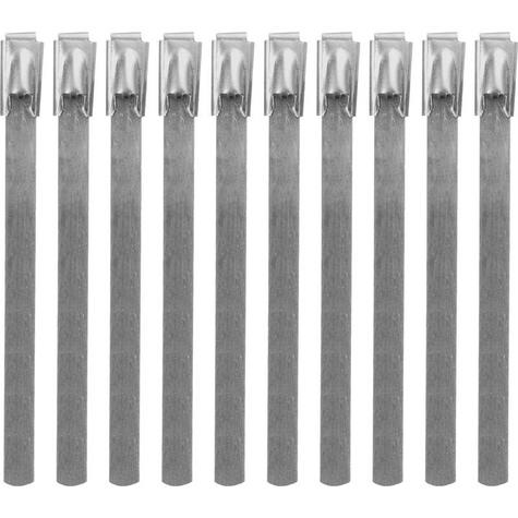 10 Piece 14-1/2 High Temperature Stainless Steel Cable Tie Kit