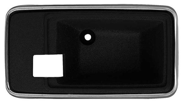 1975-82 GM; Inner Door Handle Escutcheons; Black; Pair; Various Models
