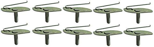 Wire Tail Molding Clip, #10-24, 1-11/32 Long, Green Dip Coated, 10 Piece Set