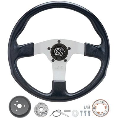 1960-72 Signature Series GT Rally Steering Wheel Kit with Silver Anodized Spokes