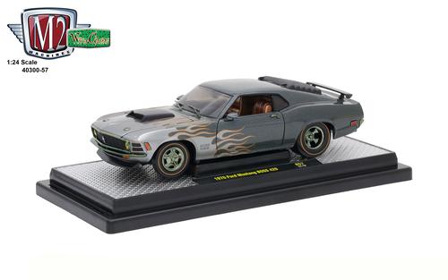 1970 Ford Mustang; Boss 429; 1:24 Scale Diecast Model; Metalic Gray