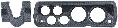 1970-76 Mopar A-Body 6 Hole ABS Gauge Panel with Simulated Carbon Fiber Finish