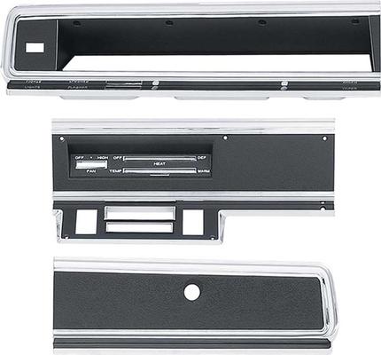 1967-69 Dodge Dart Dash Bezel Kit; without Air Conditioning; 4 Piece Set
