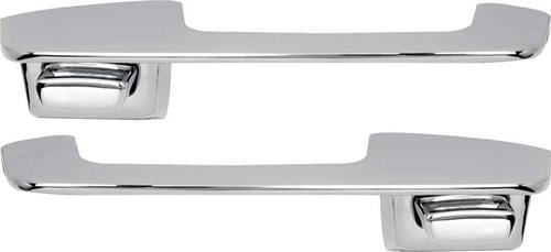 1967-70 Dodge, Plymouth A & B Body; Front Outer Door Handle Set; with Chrome Buttons; Mountng Hardware