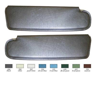 1968 GTX, Road Runner, Satellite; Vinyl Sun Visors; Convertible; Cologne Grain; White # 200; RH and LH; Pair