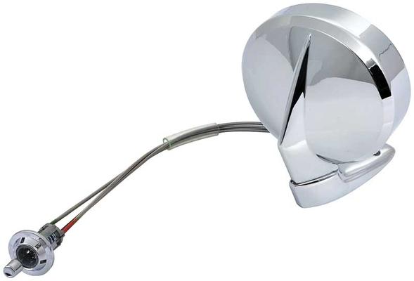 1966-74 Dodge/Plymouth A & B-Body; Exterior Door Mirror; Round Head; With Remote; LH Driver Side
