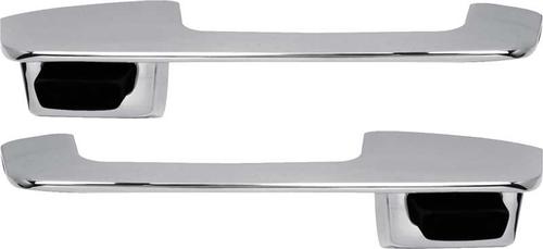 1967-70 Dodge, Plymouth A, B-Body; Front Outer Door Handle Set; with Black Buttons
