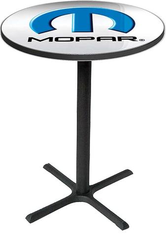 2001-13 Style Mopar Omega Logo Pub Table With Black Base