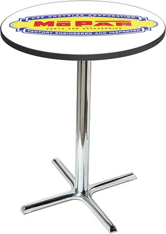 1948-53 Style Mopar parts And accessories Logo Pub Table With Chrome Base