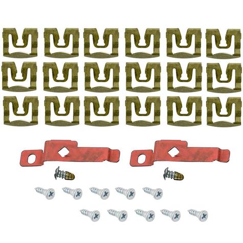1971-73 Barracuda, Challenger Coupe; Rear Window Molding Clip Set; 20 Piece Set; With Replacement Studs and Screws