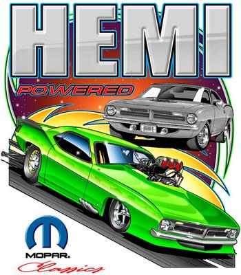 Mopar Hemi Powered Medium Gray T-shirt