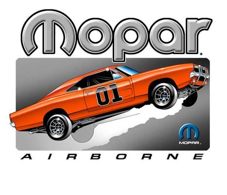 Mopar Airborne Charger Medium Black T-Shirt