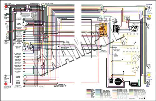 1974 Dodge Dart / Plymouth Duster 8-1/2 X 11 Color Wiring Diagram