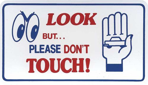 Look But Please Don'T Touch Magnetic Sign - 5-1/4 X 3