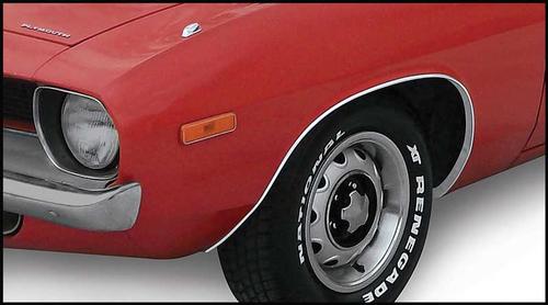 1970-74 Plymouth Barracuda; Wheel Opening Molding Set; Front and Rear; 4 Piece Set; Made In USA
