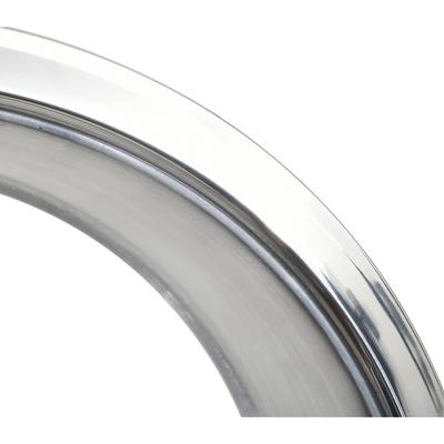 14 x 6 or 14 x 7 Factory Style 2-1/2 Deep Rallye Wheel Trim Ring Stainless Steel; Brushed with Polished Edge