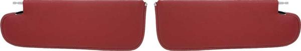 1965-67 Chevy II / Nova Sun Visors Impala Leather Material (Dark Red)
