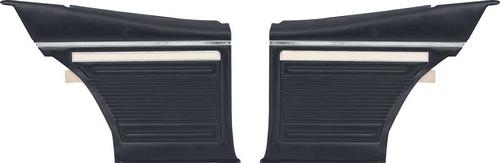 1969 Nova SS; Custom Interior Rear Side Panels; Pre-Assembled; 2 Door; Black - Brand: PUI